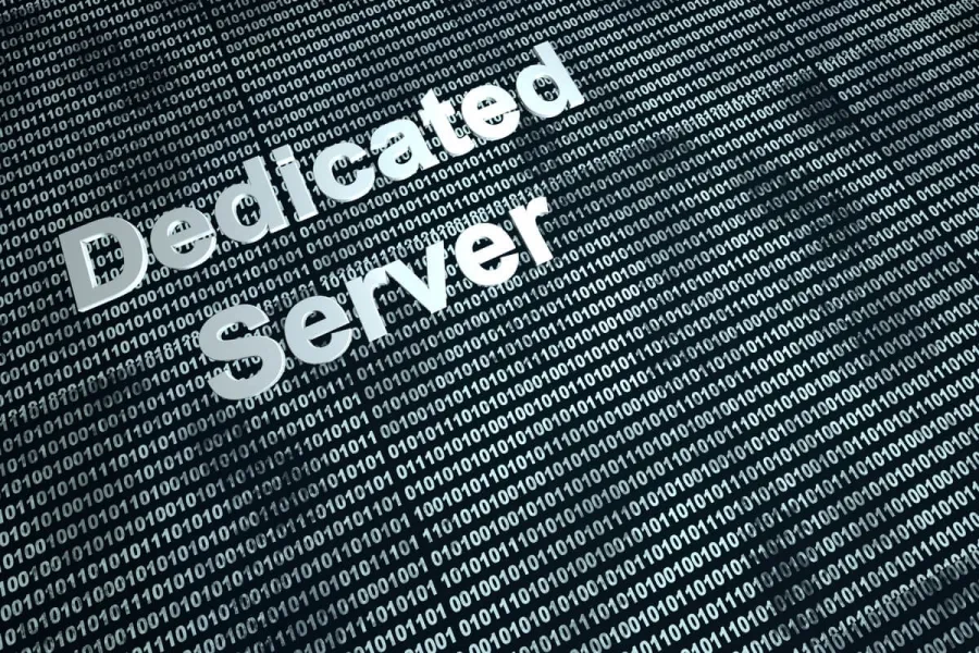 Sfere 3D cu text Definiție Server pe fundal cu cod binar și cifre 0 și 1