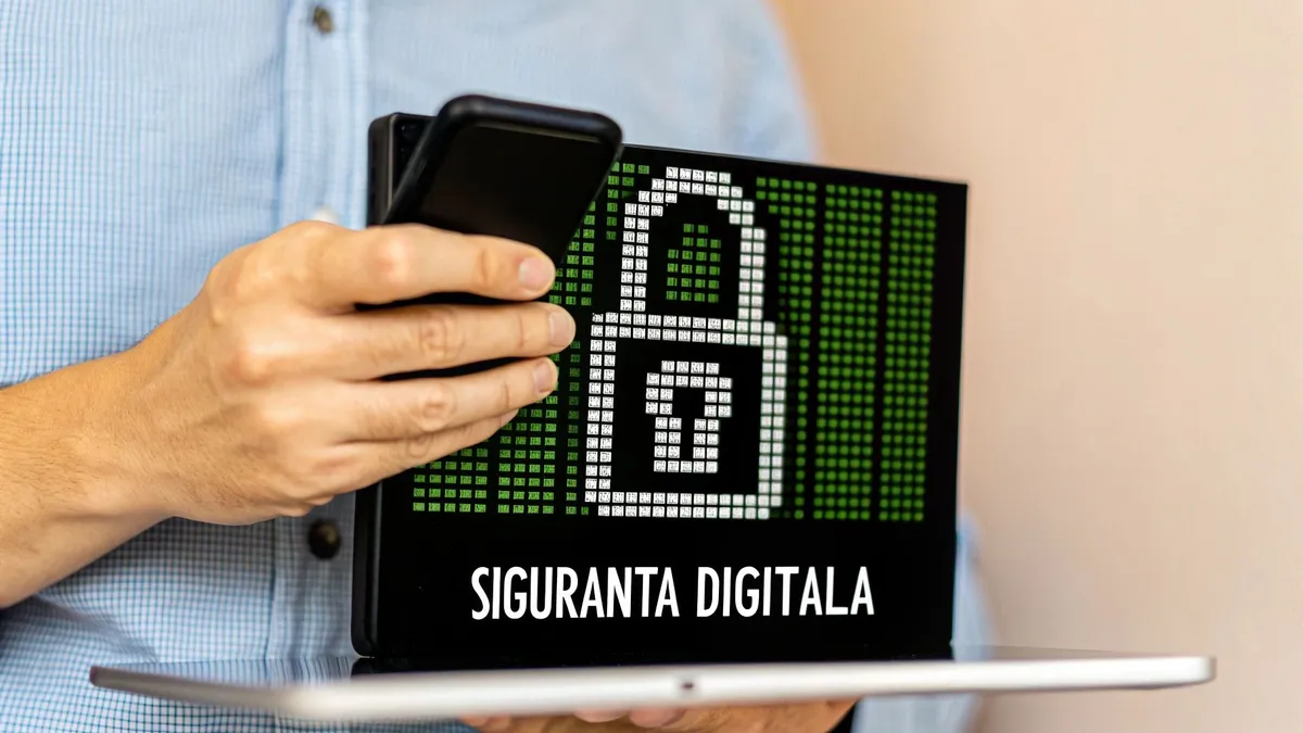 O imagine abstractă a unui scut digital care protejează date digitale, simbolizând securitatea oferită de un backup